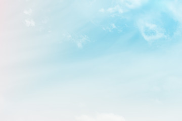 Sun and cloud background with a pastel colored


