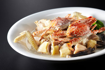 Delicious Chinese cuisine,Steamed Crab Chicken