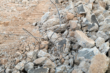 broken bricks and mortar