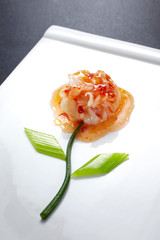 Delicious Chinese cuisine,Tomato Ball Shrimp with Tomato Sauce