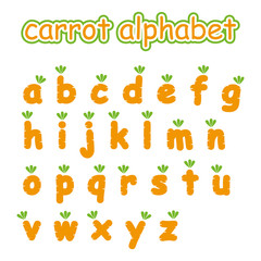 Carrot pattern alphabet numbering seamless wallpaper vector illustration