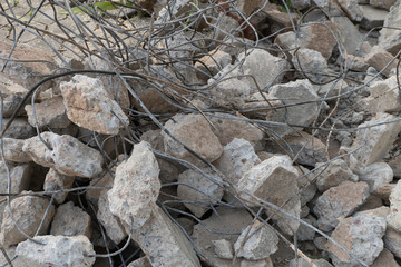 broken bricks and mortar