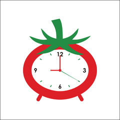 Clock Tomato vector illustration design object 