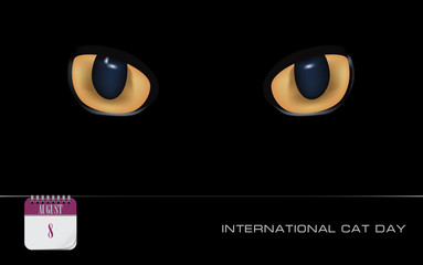 Postcard International Cat Day