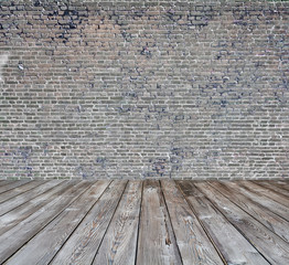 old room with brick wall