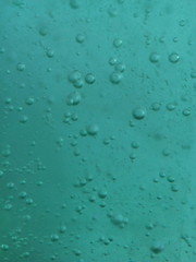 water drops on blue background