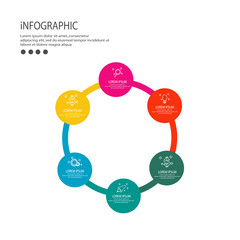 Circular arrows for infographics. Chart, graph, diagram vector template
