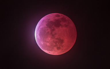 Fototapeta premium Lunar eclipse Jan 20 2019