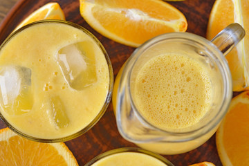 Natural fresh orange juice