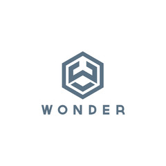 W Logo.W Letter Design Vector Illustration Modern Monogram Icon.