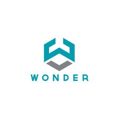 W Logo.W Letter Design Vector Illustration Modern Monogram Icon.