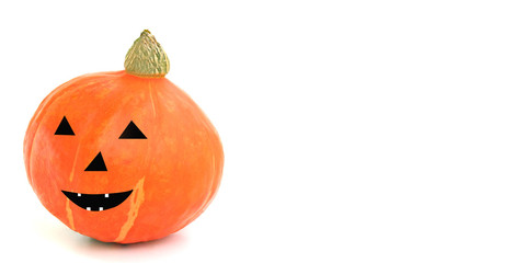 Halloween Pumpkin isolated on white background.