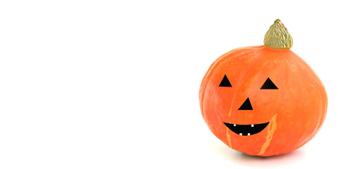 Halloween Pumpkin isolated on white background.