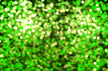 Abstract background, green bokeh circles.