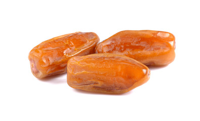fruits of date palm isolated on white background.