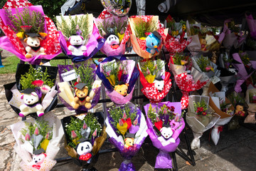 Teddy bear for congratulation gift.