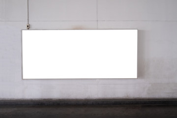 Obraz premium blank advertising billboard on wall