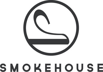 abstract vape smoke logo design