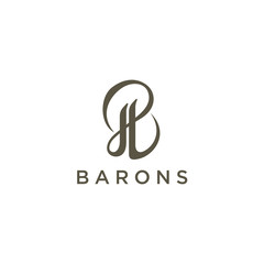 Fototapeta premium The letter B, Beautiful vector logo design inspiration