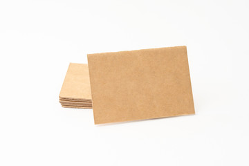 Blank craft business cards.