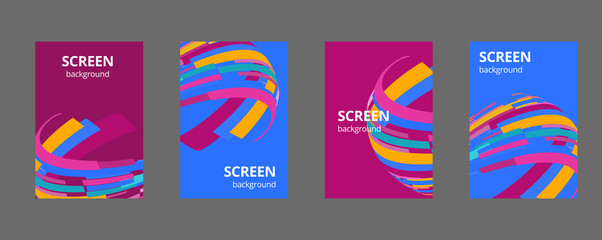 Colorful geometric background. Fluid shapes composition. Eps10 vector.