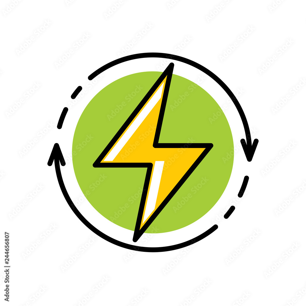 Poster eco energy icon on white background for graphic and web design, modern simple vector sign. internet 