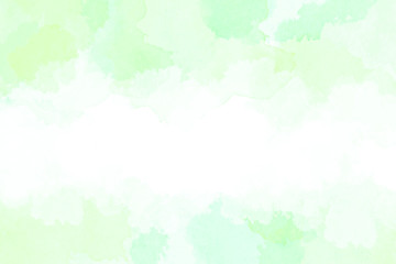 水彩絵具のにじみ（グリーンを基調色としたアブストラクト）
