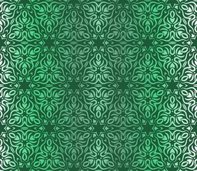 Seamless Lace Floral Background. Texture For Wallpaper, Invitation. Vector Illustration. Green gradient