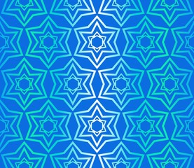 Blue color Floral Geometric Pattern. Seamless Texture Color Background. Element For Design. Vector Illustration