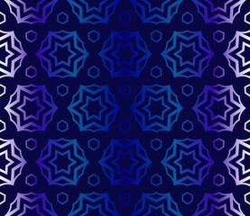 Dark blue Pattern Of Geometric Style. Seamless. Vector Illustration. Design For Printing, Presentation, Textile Industry