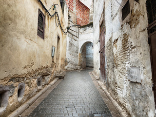 Narrow Street In Fez Medina