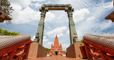 Pagoda in  Wat Pa Siri Wattanavisut, Nakhon Sawan Province, Attractions Ancient culture and religion in Thailand