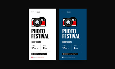 Photography Event Festival App Interface Design