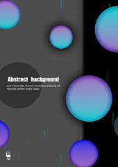 Abstract modern background with textured circles. Eps10 Vector illustration