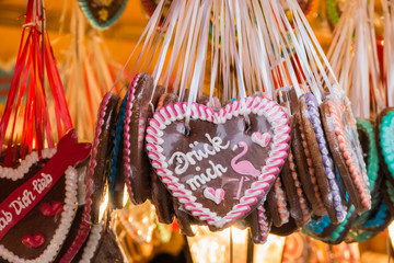 Lebkuchenherzen Hab dich lieb Drück mich Flamingo