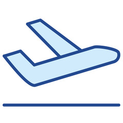 Abflug, Flughafen Startbahn Vector Icon Illustration