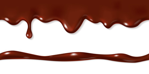 Seamless dripping melted chocolate