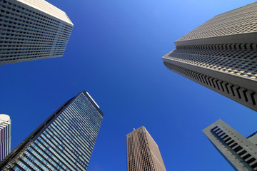 Fototapeta na wymiar Scenery of skyscrapers in Tokyo Shinjuku