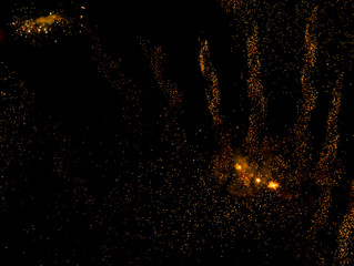 Obraz premium firework lights on black background