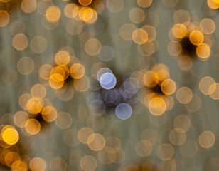 Blurry lights from garlands as a background.