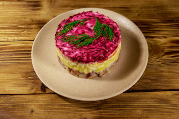 Traditional russian salad 
