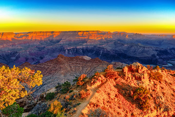 Fototapeta na wymiar Amazing natural geological formation - Grand Canyon in Arizona, Southern Rim.
