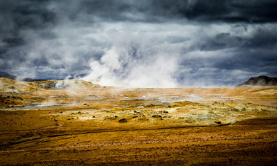 Geothermal landcape in Iceland