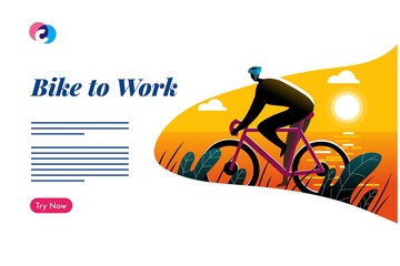 Road bike racing event poster web template. Mixcolor vector illustration