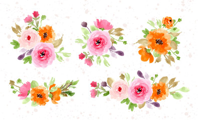 Obraz na płótnie Canvas beautiful floral arrangement collection
