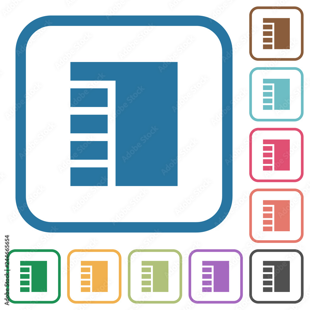 Poster vertical tabbed layout active simple icons