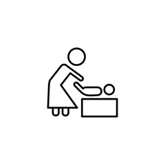 mom and baby icon vector