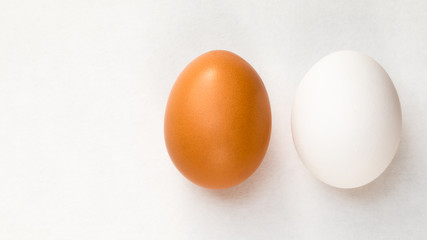 Eier Braun Weiss