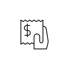 receipt icon vector