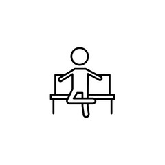 rest bench icon vector